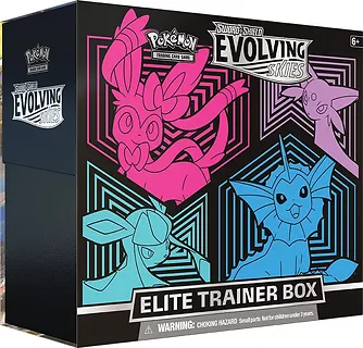 Pokemon TCG Karty Evolving Skies ETB Różowo niebieski
