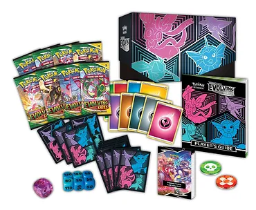 Pokemon TCG Karty Evolving Skies ETB Różowo niebieski