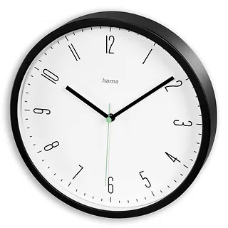 Hama Zegar ścienny Capri 25 cm Czarny