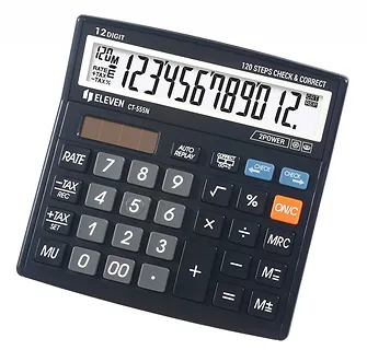 ELEVEN Kalkulator biurowy CT555N czarny