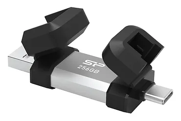 Silicon Power Pendrive C51 256GB USB-A USB-C 200 MB/s Srebrny