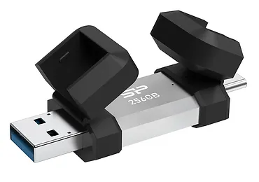 Silicon Power Pendrive C51 256GB USB-A USB-C 200 MB/s Srebrny