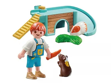Playmobil Zestaw z figurkami My Life 71746 Chłopiec ze świnką morską