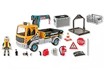 Playmobil Zestaw z figurkami Action Heroes 71750 Ciężarówka budowlana z dźwigiem