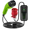 Qoltec Mobilna ładowarka do samochodu elektrycznego EV z regulacją 2w1  Typ2 | 7kW | CEE 3 PIN | 230V | LCD | Przenośna | Wallbox | 5m