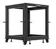 Lanberg Open rack 19" 12U 600x600-1100 regulowany czarny