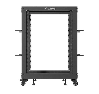 Lanberg Open rack 19'' 15U 600x600-1100 regulowany czarny