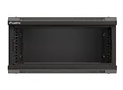 Lanberg Szafa instalacyjna rack wisząca 19" 4U 540x350 czarna drzwi   przeszklone ( flat pack)
