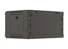 Lanberg Szafa instalacyjna rack wisząca 19" 4U 540x350 czarna drzwi   przeszklone ( flat pack)