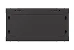 Lanberg Szafa instalacyjna rack wisząca 19" 4U 540x350 czarna drzwi   przeszklone ( flat pack)