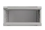 Lanberg Szafa instalacyjna rack wisząca 19" 4U 540x350 szara drzwi przeszklone ( flat pack)