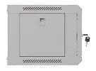 Lanberg Szafa instalacyjna rack wisząca 19" 4U 540x350 szara drzwi przeszklone ( flat pack)