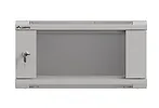 Lanberg Szafa instalacyjna rack wisząca 19" 4U 540x350 szara drzwi przeszklone ( flat pack)