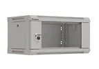 Lanberg Szafa instalacyjna rack wisząca 19" 4U 540x350 szara drzwi przeszklone ( flat pack)