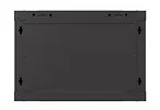 Lanberg Szafa instalacyjna rack wisząca 19" 6U 540x350 czarna drzwi  przeszklone ( flat pack)