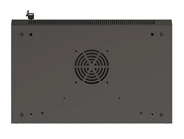 Lanberg Szafa instalacyjna rack wisząca 19" 6U 540x350 czarna drzwi  przeszklone ( flat pack)
