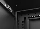 Lanberg Szafa instalacyjna rack wisząca 19" 6U 540x350 czarna drzwi  przeszklone ( flat pack)