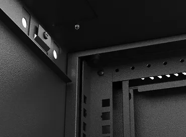 Lanberg Szafa instalacyjna rack wisząca 19" 6U 540x350 czarna drzwi  przeszklone ( flat pack)