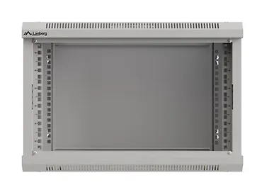 Lanberg Szafa instalacyjna rack wisząca 19" 6U 540x350 szara drzwi przeszklone ( flat pack)