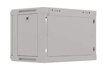 Lanberg Szafa instalacyjna rack wisząca 19" 6U 540x350 szara drzwi przeszklone ( flat pack)