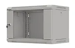 Lanberg Szafa instalacyjna rack wisząca 19" 6U 540x350 szara drzwi przeszklone ( flat pack)