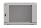 Lanberg Szafa instalacyjna rack wisząca 19" 6U 540x350 szara drzwi przeszklone ( flat pack)