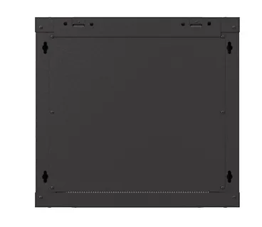 Lanberg Szafa instalacyjna rack wisząca 19" 540x350 czarna drzwi przeszklone ( flat pack)