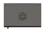 Lanberg Szafa instalacyjna rack wisząca 19" 540x350 czarna drzwi przeszklone ( flat pack)