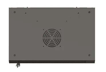 Lanberg Szafa instalacyjna rack wisząca 19" 540x350 czarna drzwi przeszklone ( flat pack)