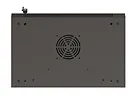 Lanberg Szafa instalacyjna rack wisząca 19" 540x350 czarna drzwi przeszklone ( flat pack)