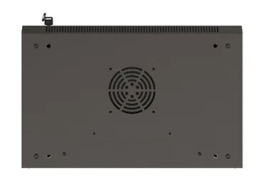 Lanberg Szafa instalacyjna rack wisząca 19" 540x350 czarna drzwi przeszklone ( flat pack)