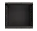 Lanberg Szafa instalacyjna rack wisząca 19" 540x350 czarna drzwi przeszklone ( flat pack)