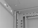 Lanberg Szafa instalacyjna rack wisząca 19" 9U 540x350 szara drzwi przeszklone ( flat pack)