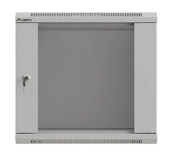 Lanberg Szafa instalacyjna rack wisząca 19" 9U 540x350 szara drzwi przeszklone ( flat pack)