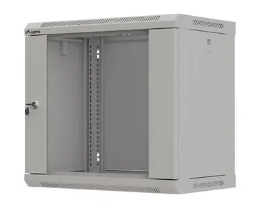 Lanberg Szafa instalacyjna rack wisząca 19" 9U 540x350 szara drzwi przeszklone ( flat pack)