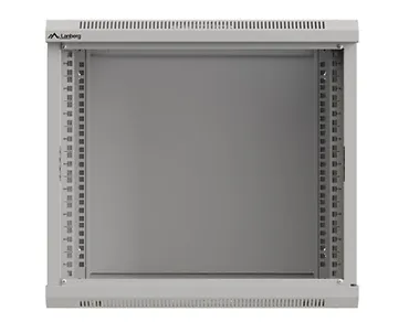 Lanberg Szafa instalacyjna rack wisząca 19" 9U 540x350 szara drzwi przeszklone ( flat pack)