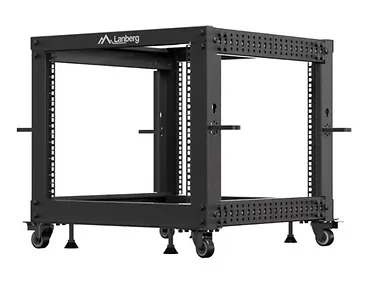 Lanberg Open rack 19'' 9U 600x600-1100 regulowany czarny