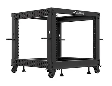 Lanberg Open rack 19'' 9U 600x600-1100 regulowany czarny