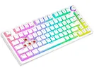 Klawiatura mechaniczna bezprzewodowa SAVIO PHENIX WHITE Gateron Red Pro, Pudding
