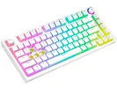 Klawiatura mechaniczna bezprzewodowa SAVIO PHENIX WHITE Gateron Yellow, Pudding
