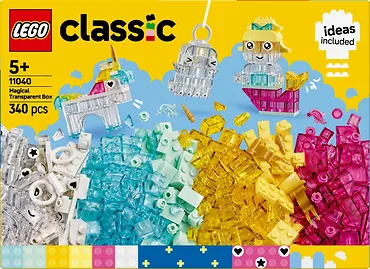 LEGO Klocki Classic 11040 Magiczny zestaw z przezroczystymi klockami