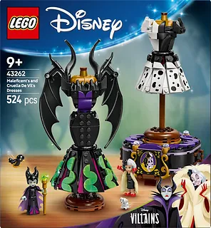 LEGO Klocki Disney 43262 Suknie Diaboliny i Cruelli De Mon