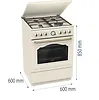 Gorenje Kuchnia gazowo-elektryczna GKS6C71CLI