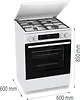 Gorenje Kuchnia gazowo-elektryczna GK6C5WF