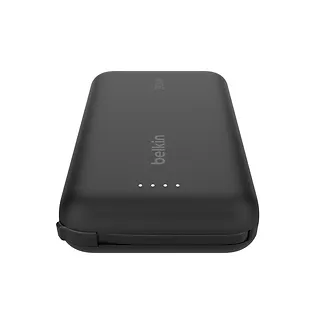 Belkin PowerBank BoostCharge 10k mAh 20w wbudowany kabel-C, port-C, czarny