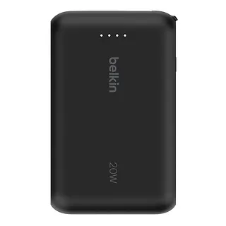 Belkin PowerBank BoostCharge 10k mAh 20w wbudowany kabel-C, port-C, czarny