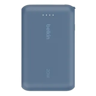 Belkin PowerBank BoostCharge 10k mAh 20w wbudowany kabel-C, port-C, niebieski