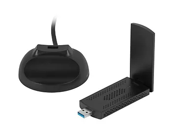 Lanberg Karta sieciowa bezprzewodowa WIFI NC-3000-WI USB 3.0 AX3000 TRI-BAND 2 wewnętrzne anteny