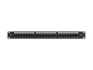 Lanberg Patch panel 24 porty 1U 19 cali kat.6 UTP z organizerem kablowym, czarny
