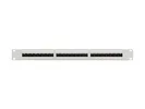 Lanberg Patch panel 24 porty 1U 19 cali kat.6 UTP z organizerem kablowym, szary